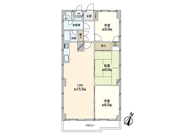 シーサイドコーポ芦屋 間取図(平面図) シーサイドコーポ芦屋 間取図(平面図)