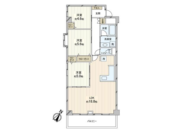 ファミール芦屋伊勢町 間取図(平面図) ファミール芦屋伊勢町 間取図(平面図)