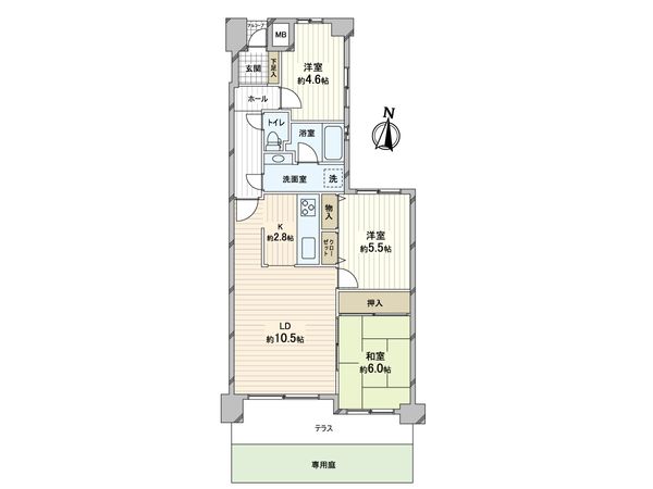 パーク・ハイム芦屋呉川町 間取図(平面図) パーク・ハイム芦屋呉川町 間取図(平面図)