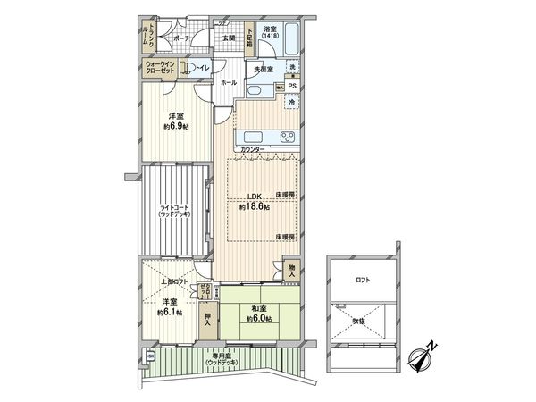 ディアエスタ・ミオ芦屋三条 間取図(平面図) ディアエスタ・ミオ芦屋三条 間取図(平面図)