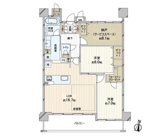 ワコーレ芦屋翠ヶ丘 間取図(平面図) ワコーレ芦屋翠ヶ丘 間取図(平面図)