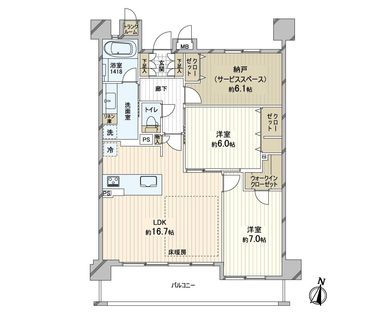 ワコーレ芦屋翠ヶ丘 間取図(平面図)
