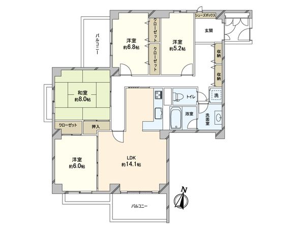 白鷹甲子園マンション 間取図(平面図) 白鷹甲子園マンション 間取図(平面図)