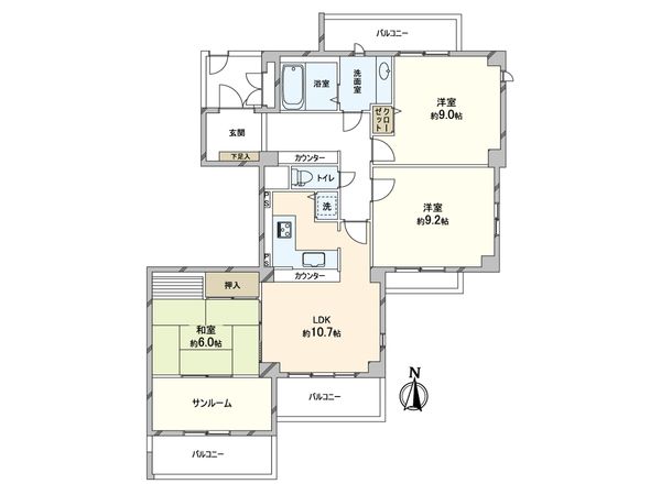 白鷹甲子園マンション 間取図(平面図) 白鷹甲子園マンション 間取図(平面図)