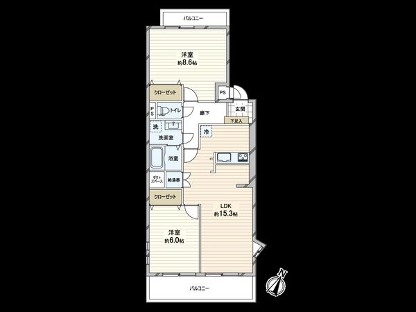 芦屋打出パークマンション 間取図(平面図) 芦屋打出パークマンション 間取図(平面図)
