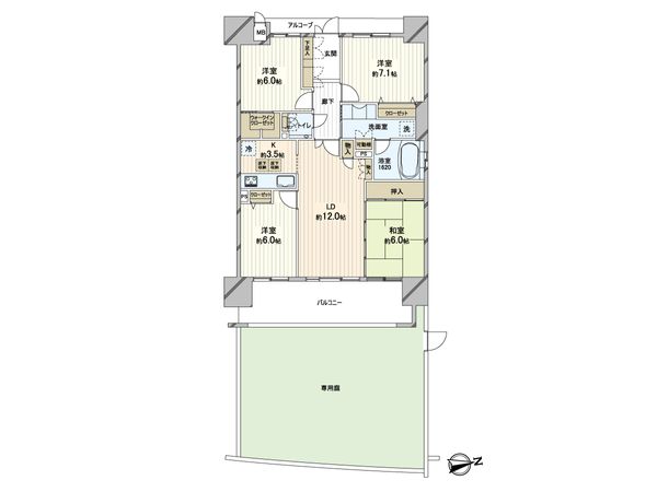 エスリード芦屋陽光町 間取図(平面図) エスリード芦屋陽光町 間取図(平面図)