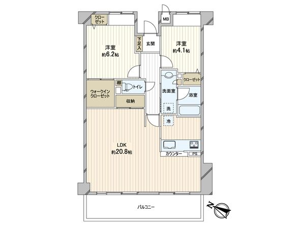 デ・リード芦屋 間取図(平面図) デ・リード芦屋 間取図(平面図)