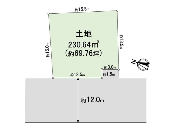奈良市学園中3丁目 区画図 奈良市学園中3丁目 区画図