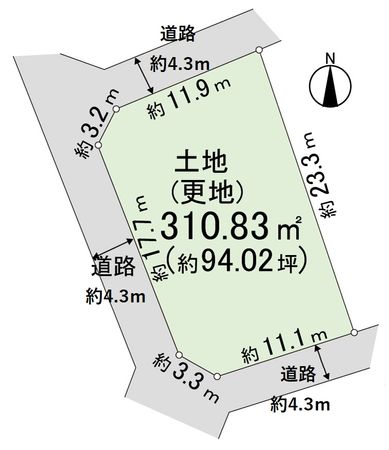 奈良市敷島町1丁目 区画図 区画図
