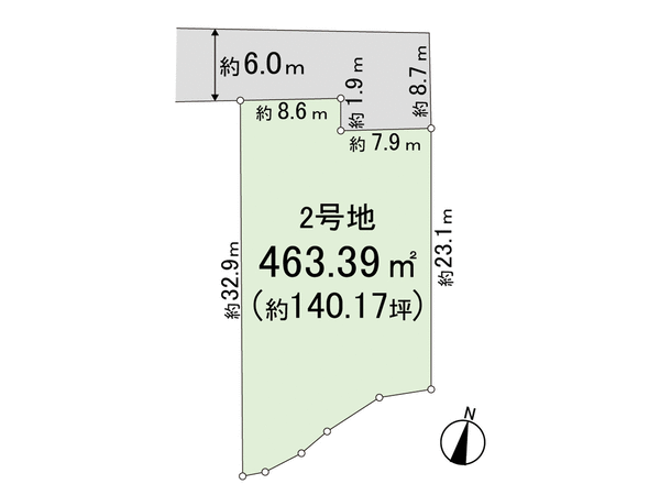 奈良市中登美ヶ丘2丁目 地形図