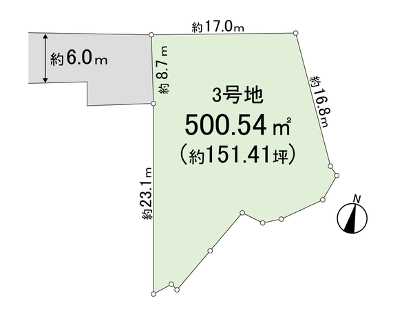 奈良市中登美ヶ丘2丁目 地形図