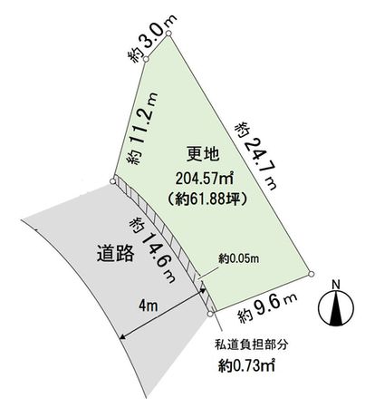 奈良市学園南1丁目 地形図