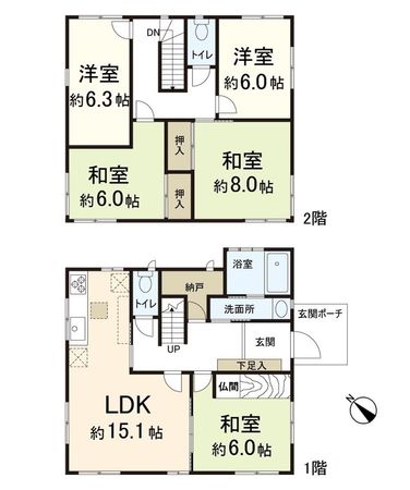 生駒市小明町 間取図(平面図)