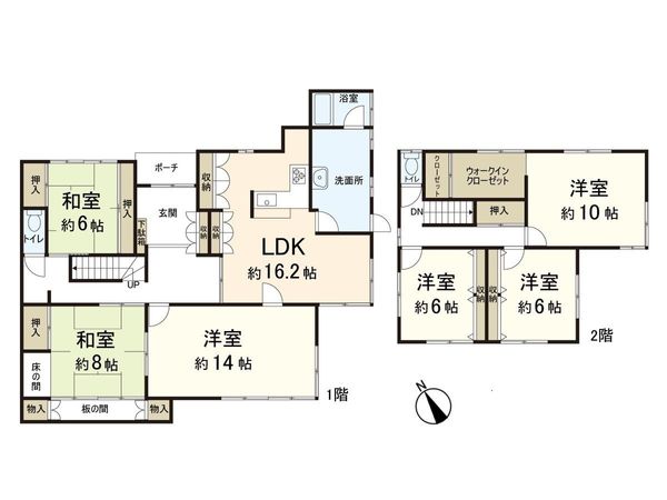 生駒市真弓1丁目 間取図(平面図)