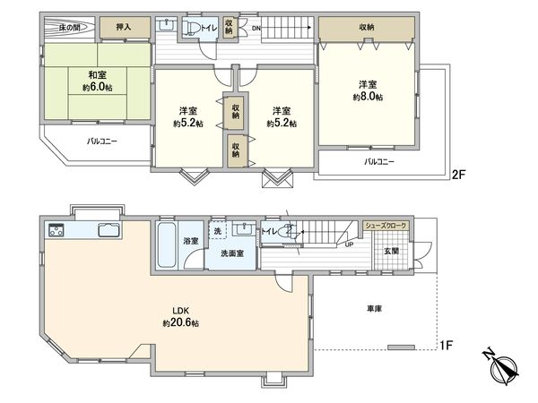 奈良市学園中5丁目 間取図(平面図) 奈良市学園中5丁目 間取図(平面図)