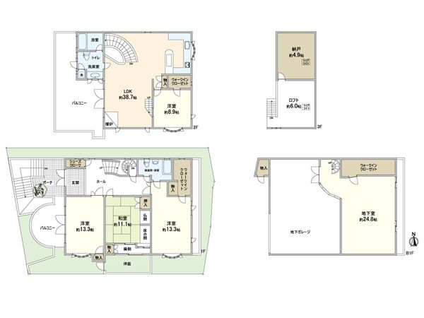 生駒市松美台 間取図(平面図)
