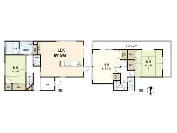 奈良市学園南3丁目 間取図(平面図) 奈良市学園南3丁目 間取図(平面図)