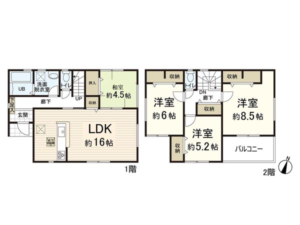 生駒市有里町 間取図(平面図)