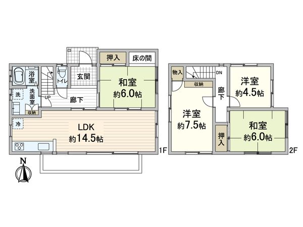 奈良市西大寺高塚町 間取図(平面図) 奈良市西大寺高塚町 間取図(平面図)
