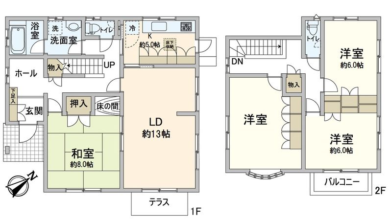 奈良市西登美ヶ丘6丁目 間取図(平面図) 奈良市西登美ヶ丘6丁目 間取図(平面図)