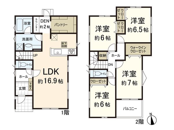 奈良市北登美ヶ丘6丁目 間取図(平面図) 奈良市北登美ヶ丘6丁目 間取図(平面図)