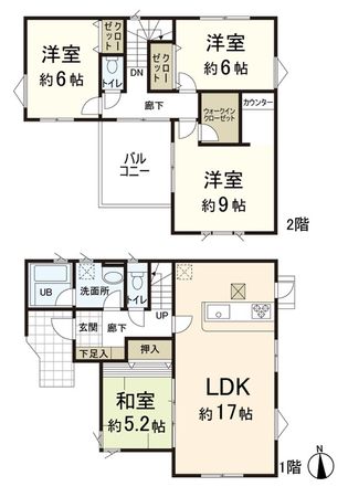 奈良市北登美ヶ丘6丁目 間取図(平面図) 奈良市北登美ヶ丘6丁目 間取図(平面図)