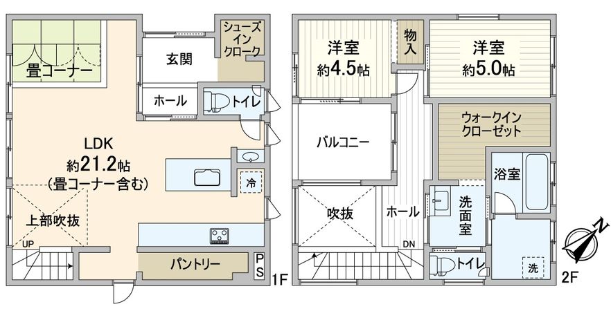 生駒市東生駒4丁目 間取図(平面図) 間取図(平面図)