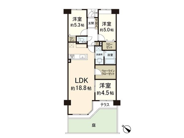 グランコート学園前 間取図(平面図) グランコート学園前 間取図(平面図)