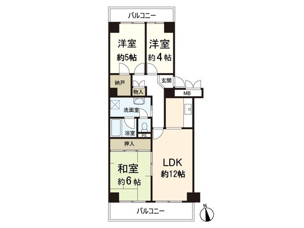 エクセルハイツ奈良 間取図(平面図) 間取図(平面図)