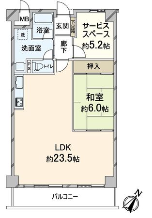 グラン・ドムール生駒 間取図(平面図) 間取図(平面図)