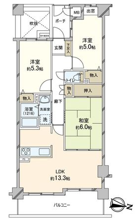 ヴィルヌーブ学園前2メヌエット 間取図(平面図) ヴィルヌーブ学園前2メヌエット 間取図(平面図)