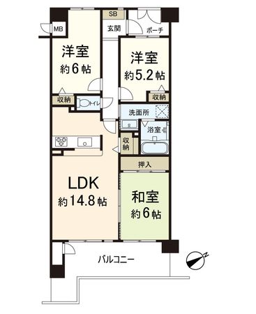 エステムコート学園前ラフィーネ 間取図(平面図) 間取図(平面図)