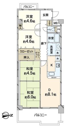 オーブラン学園前 間取図(平面図) オーブラン学園前 間取図(平面図)