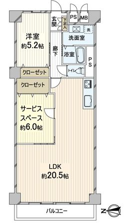 藤和奈良ハイタウン 1号棟 間取図(平面図)