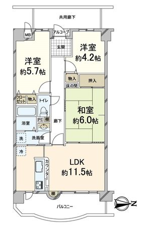 オリエント奈良西の京 間取図(平面図) 間取図(平面図)