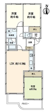 エクセルハイツ第二学園前 間取図(平面図) エクセルハイツ第二学園前 間取図(平面図)