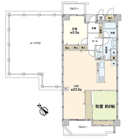 ネオハイツ東生駒 間取図(平面図) ネオハイツ東生駒 間取図(平面図)