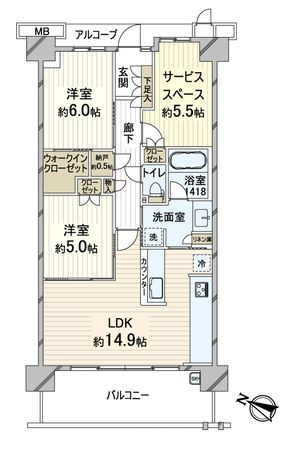 ルネ富雄 間取図(平面図) ルネ富雄 間取図(平面図)