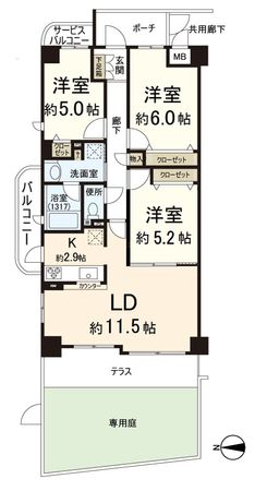 生駒西松ヶ丘アーバンコンフォート 間取図(平面図) 生駒西松ヶ丘アーバンコンフォート 間取図(平面図)