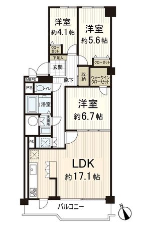 あやめ池グランドハイツ 間取図(平面図) あやめ池グランドハイツ 間取図(平面図)