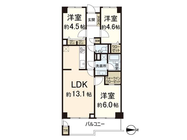東急ドエル奈良パークビレッジ 5号棟 間取図(平面図)
