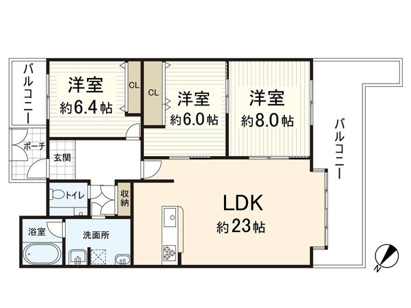 レフィナード帝塚山 間取図(平面図) 間取図(平面図)