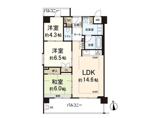 エイジングコート奈良新大宮 間取図(平面図) エイジングコート奈良新大宮 間取図(平面図)