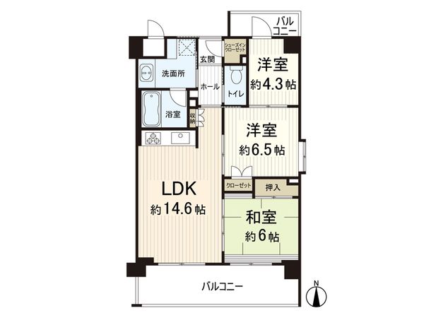 エイジングコート奈良新大宮 間取図(平面図) エイジングコート奈良新大宮 間取図(平面図)