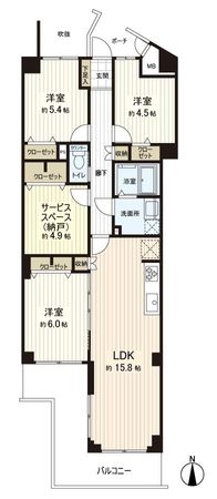 ローレルコート学園前 間取図(平面図) 間取図(平面図)