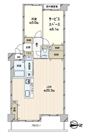 ヴィルヌーブ学園前2メヌエット 間取図(平面図) ヴィルヌーブ学園前2メヌエット 間取図(平面図)
