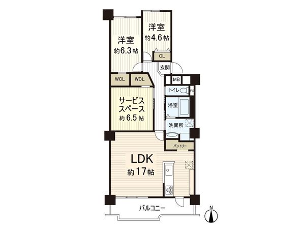 あやめ池グランドハイツ A棟 間取図(平面図)