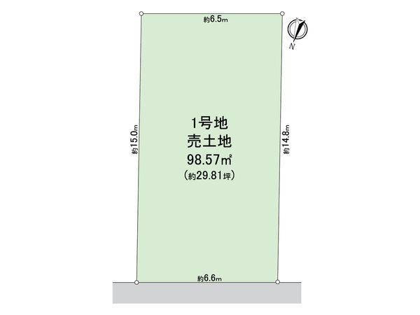 枚方市楠葉野田3丁目 1号地 区画図
