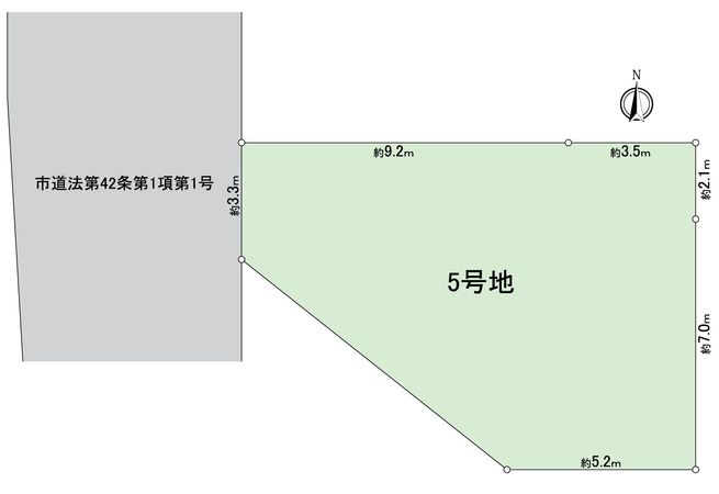 枚方市甲斐田新町 5号地 区画図 枚方市甲斐田新町 5号地 区画図