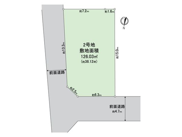 交野市青山1丁目 2号地 区画図 交野市青山1丁目 2号地 区画図